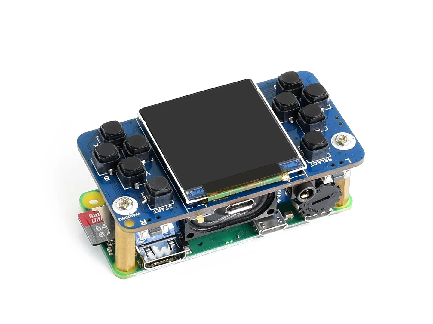 Миниатюрный геймпад Waveshare 15 для Raspberry Pi хорошо сочетается с нулевым экраном 1 54