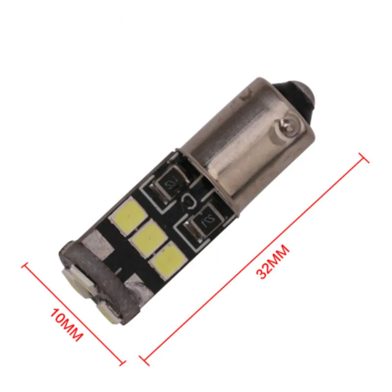 1 шт. BA9S T4W H6W 2835 SMD CANBUS Белый 9 светодиодный автомобиль на танкетке с боковой плафон