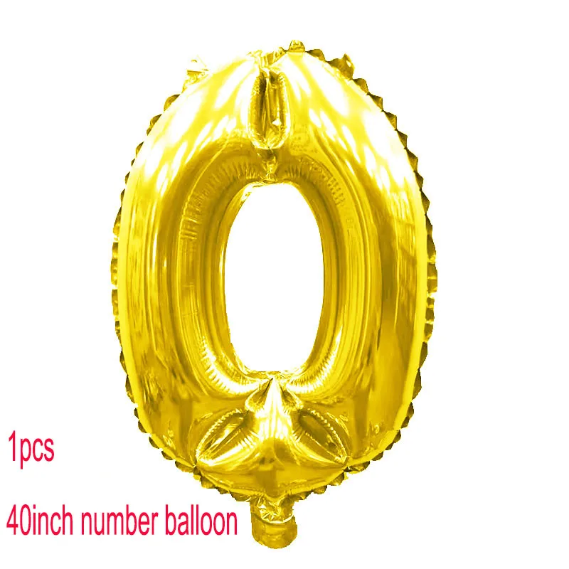 Balloon 3 40-й шарики ко дню рождения 40 лет День рождения украшения для взрослых резиновый шарик деко юбилей золотой черный балон гелий S8XN - Цвет: Balloon 3