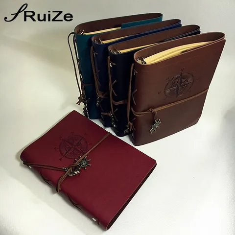 Спиральный блокнот RuiZe A5 и журнал, кожаный блокнот путешественника, дневник, многоразовый блокнот для рисования, блокнот для эскизов