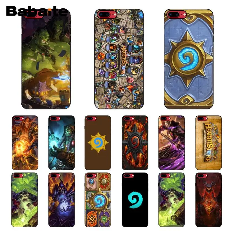 Babaite смешной Hearthstone Heroes TPU черный чехол для телефона iPhone X XS MAX 6 6s 7 7plus 8 8Plus 5 5S SE