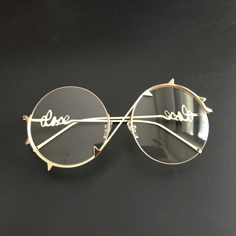Золото Ясно очки рамки дамы 2017 модный бренд розовый градиент солнцезащитные для