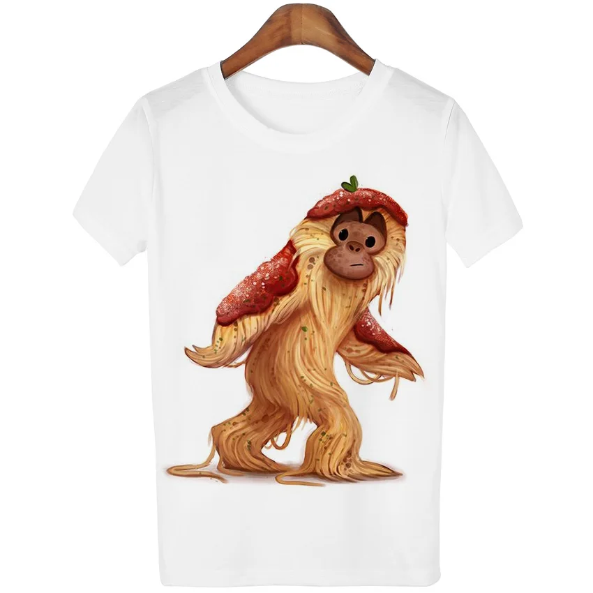 2018 г. Новые модные летние футболка Для женщин забавные аниме Акула зубы смотрит