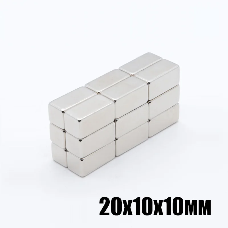 20pcs 20x10x10 mm N35 NdFeB neodymium magnet Small square block power Strong magnets 20*10*10mm Rare Earth permanent Magnet |