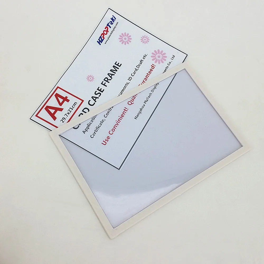 Пластик поп бумажный знак карточная бирка Дисплей выставочная рама для хранения