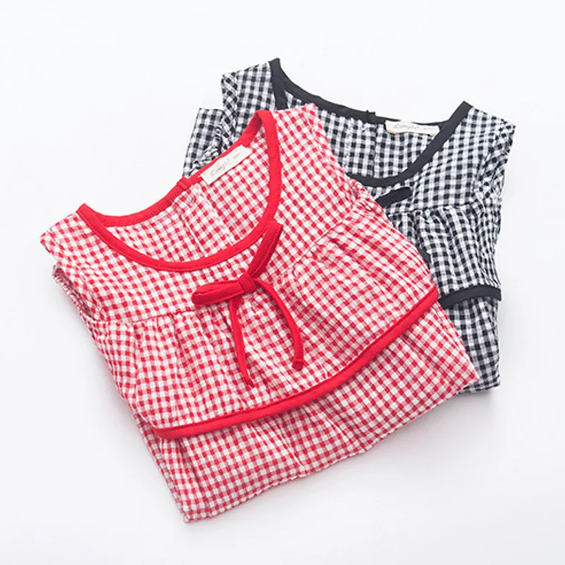 2018 New Summer Girls Print Plaid Dress Princess Perform Lovely Bare shoulder School Fashion Kid Clothes | Детская одежда и обувь