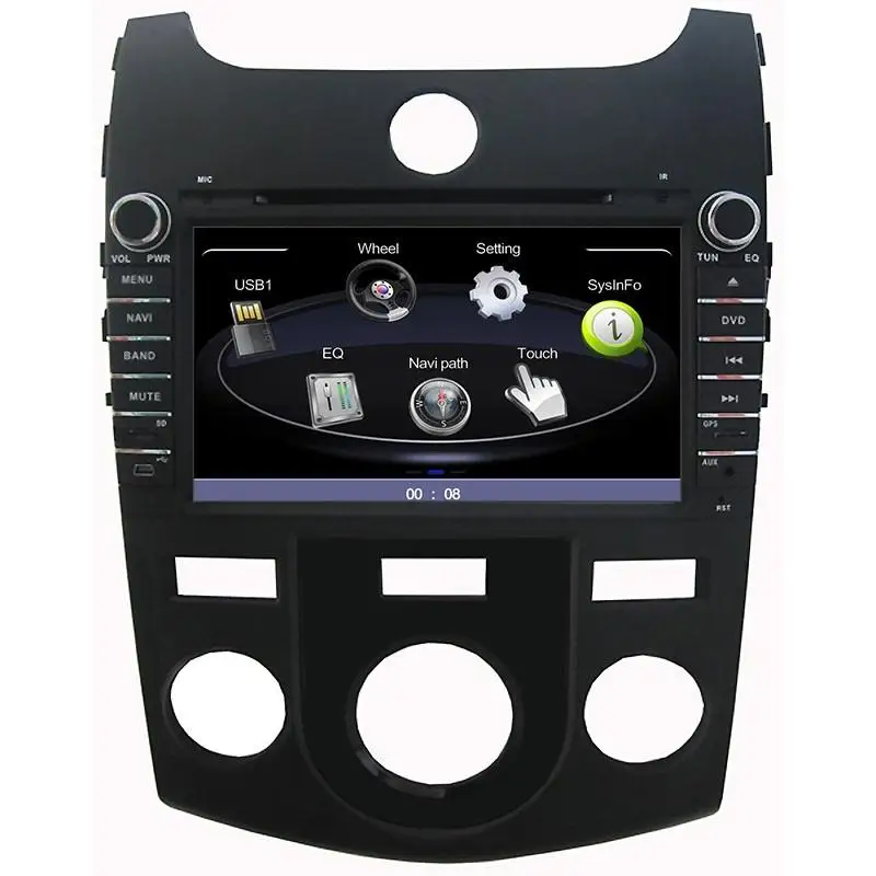" автомобильный DVD плеер с gps(ОПТ), аудио Радио стерео, USB/SD/AUX кабель/USB кабель, Автомобильный мультимедийный для KIA CERATO Форте 2008 2009 2010 2011 2012(AT