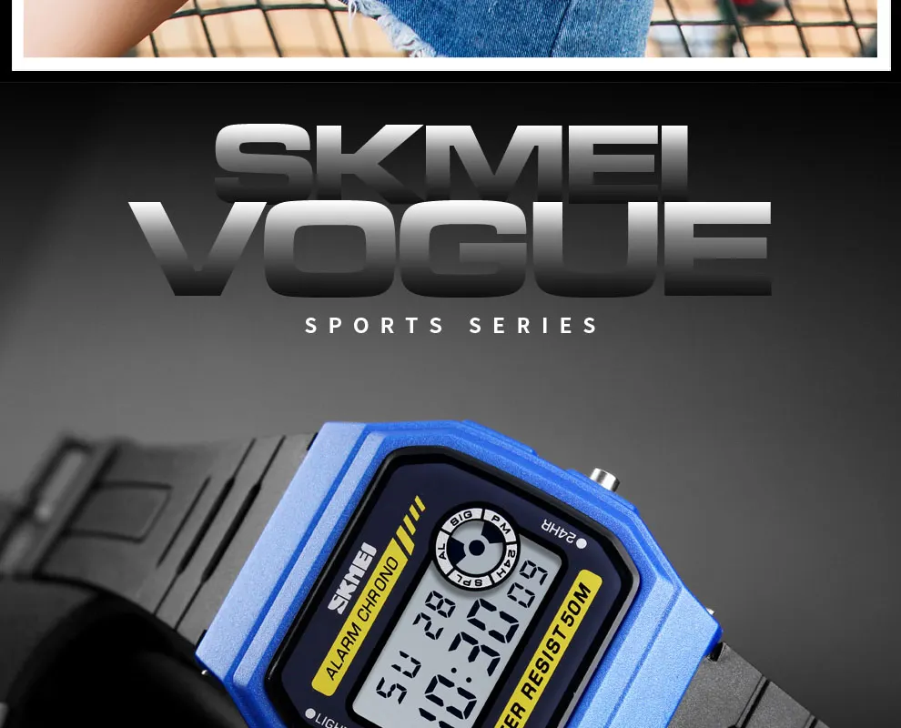 Модные женские часы Relogio Feminino SKMEI спортивные часы для влюбленных Пара наручные часы Секундомер Будильник цифровые водонепроницаемые часы PU часы