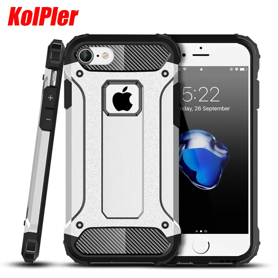Силиконовые мягкие чехлы KOLPLER из ТПУ для телефона iPhone 7 чехол Plus пластиковый