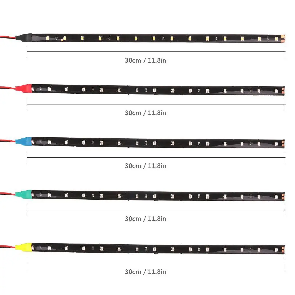 2 шт. 15 светодисветодиодный 30 см 1210 SMD Светодиодная лента для автомобиля Высокая