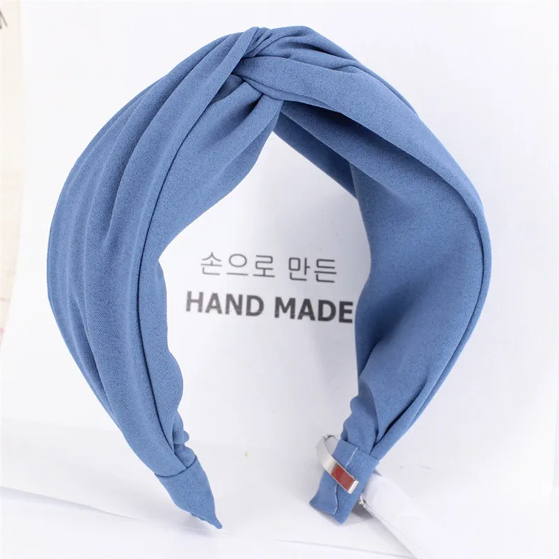 Imixlot Sweet Simple Hairband Knot Turban Solid Elastic Hair Head Hoop Bands Accessories for Women Girls Wide Headdress |