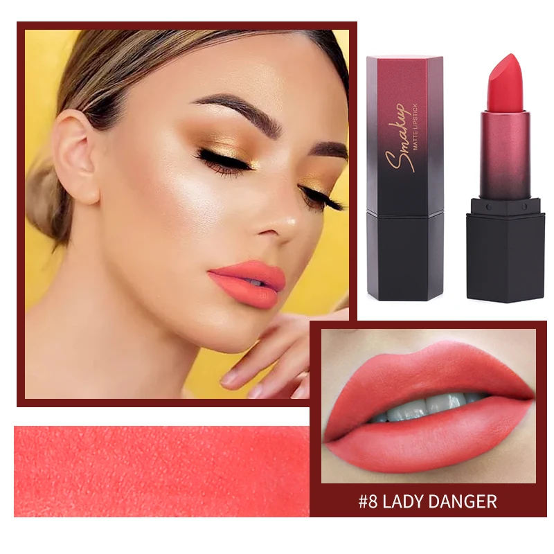 Губная помада губная долговечная матовая 10 цветов|Блеск для губ| |