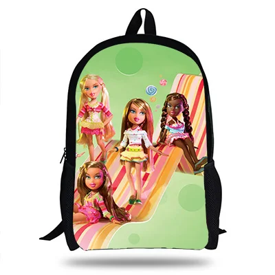 Популярный 16 дюймов мультфильм Bratz девочки Печать Рюкзак Набор для детей школьные сумки Красочные подростковые девочки ноутбук Bookbag - Цвет: 16a7883