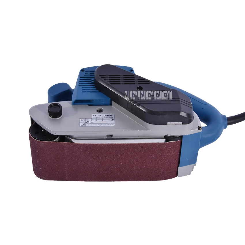 

Portable Desktop Belt Machine New Hot Belt Sander S1T-FF-100*610 Woodworking Floor Renovation Polishing Machine 220V/50Hz 1200W