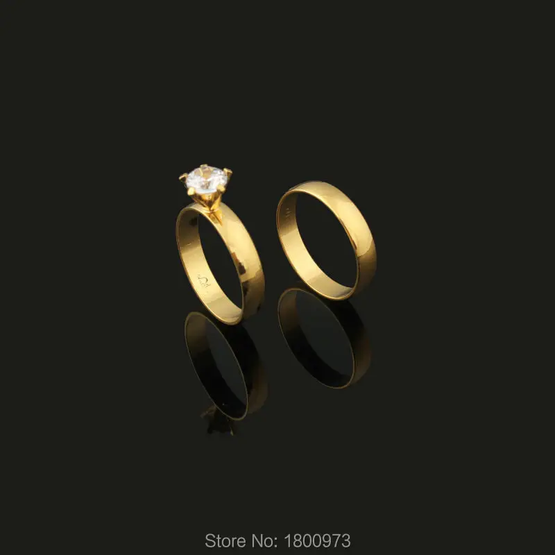 TWO DESIGH Gold Filled Crystal Rings Fashion Jewelry For Lovers Wedding Middle East/Russia/Arabic/African/Brazil/Kenya | Украшения и