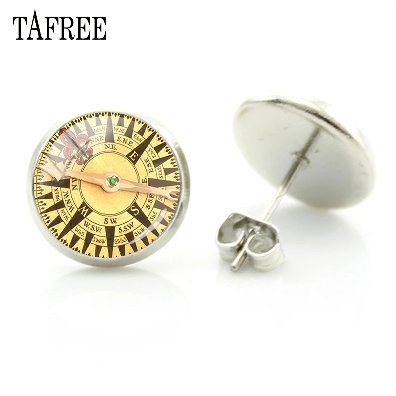 TAFREE новые модные коробки и иглы красивые серьги гвоздики дизайн кабошон купол