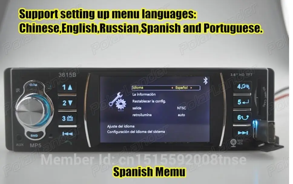 Новинка 3 6 дюймовый TFT HD экран Поддержка камеры заднего вида автомобильный