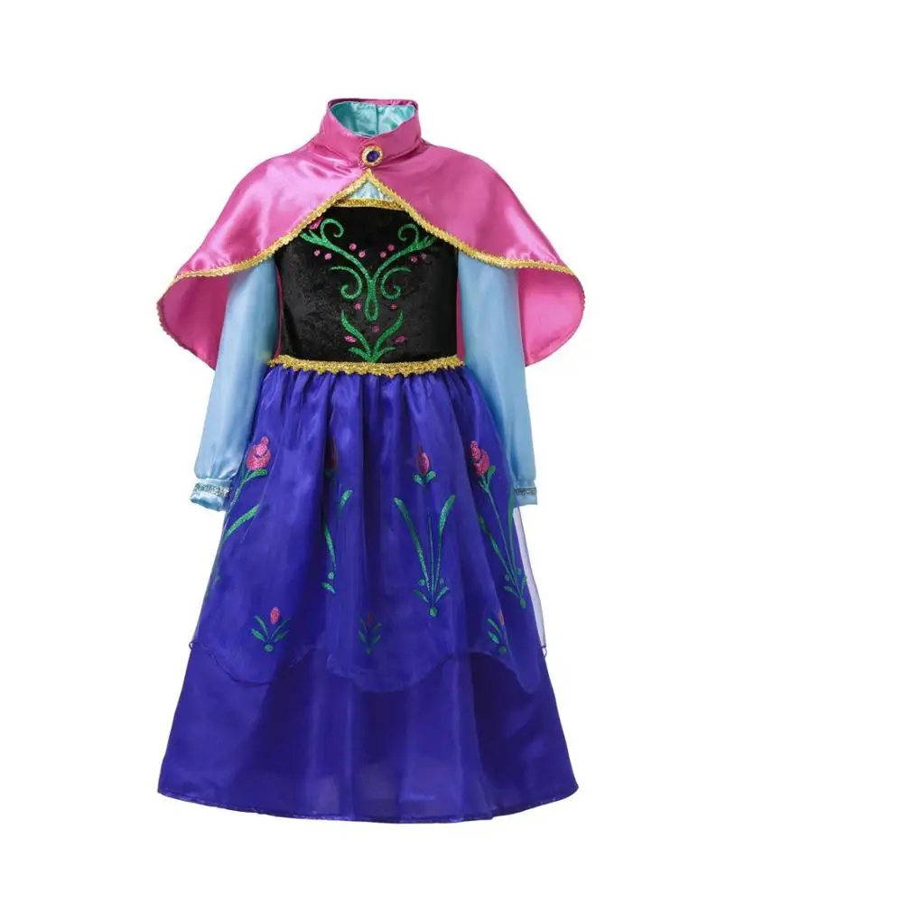 Anna Dress PaMaBa девушки платье принцессы Елены лето без рукавов мультфильм Elena of Avalor принцесса день рождения платья для девочек Фэнтези Elena костюм - Цвет: Anna Dress