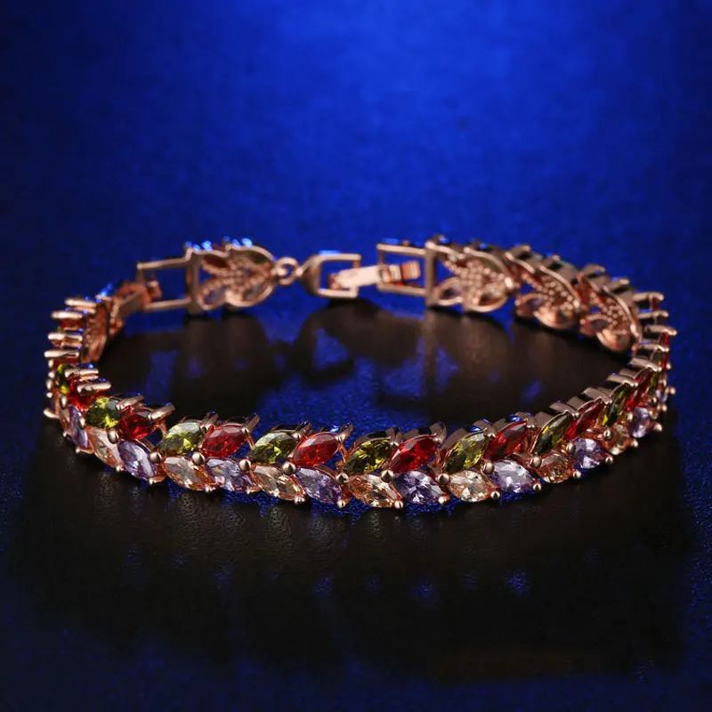 Manxiuni роскошные розовые/шампанские золотые разноцветные кубические циркониевые