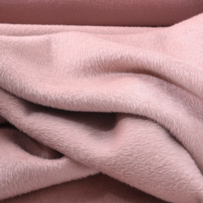 Pink 150 см шириной 900 г/м Толстая Двусторонняя темно-зеленая розовая шерстяная ткань из овечьей шерсти для осенне-зимнего пальто куртка H485 - Цвет: Pink