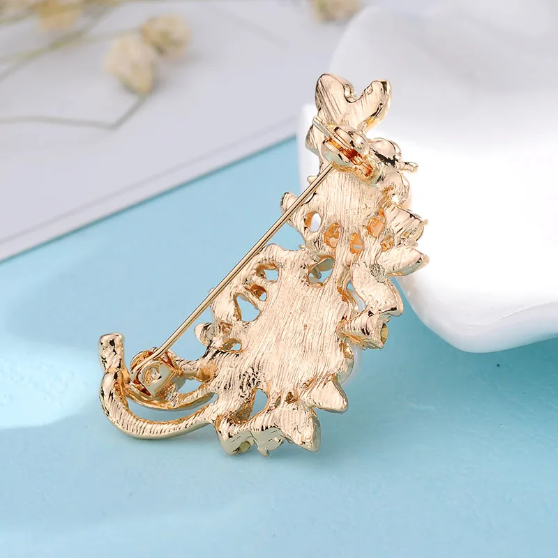 Роскошная Милая темпераментная брошь в виде ракушки цветов магнолии булавки для