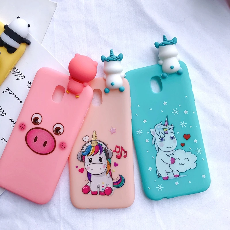 J5 J7 3D чехол etui samsung Galaxy J5 чехол кавайный проект "Медвежонок" Единорог "и силикона с откидной крышкой для Fundas samsung J3 J5 J7 чехол для телефона