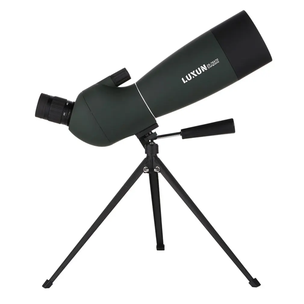 20-60x60/25-75x70 Зрительная труба зум Монокуляр телескоп большая апертура HD наружное наблюдение водонепроницаемый зеленый фильм телескоп - Цвет: 25to 75x70