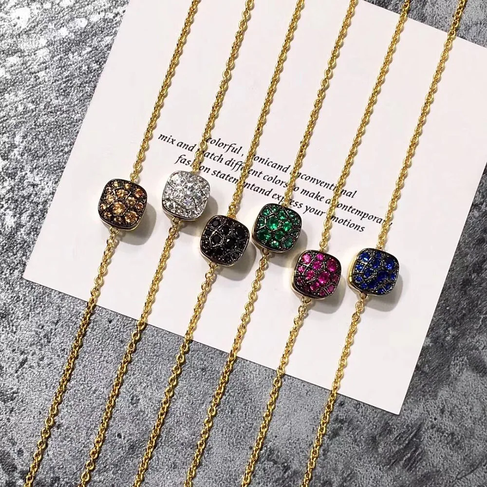 Женские дизайнерские браслеты с камнями розовое золото 2019 пробы 585