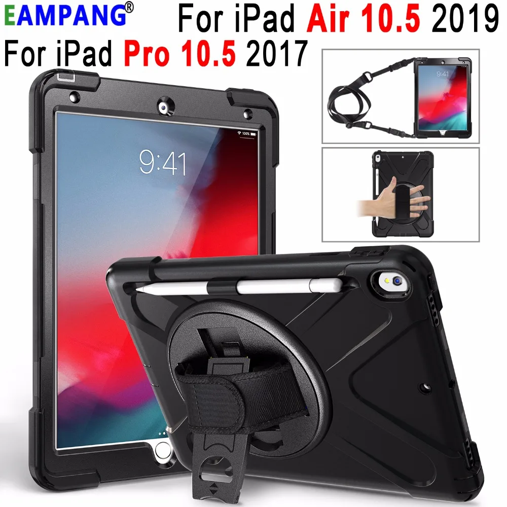 Ударопрочный чехол премиум класса с ремешком на руку и плечо для Apple iPad Pro 10 5 Air 2019