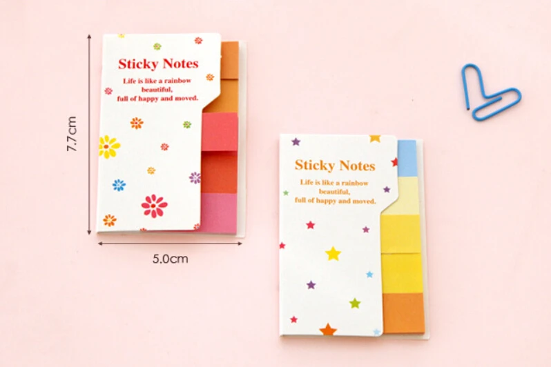 Радужные блокноты конфетные цветные липкие заметки наклейки для ежедневной