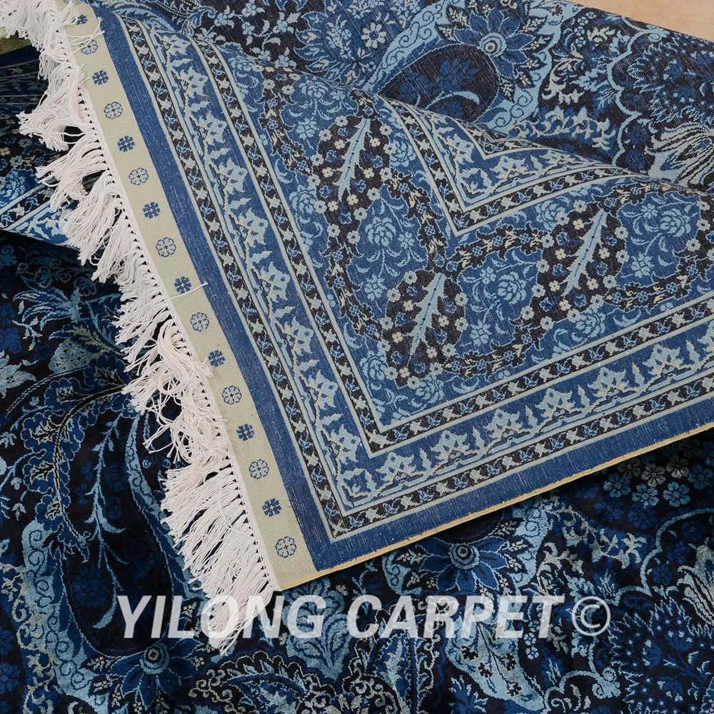 Yilong 6,56 'x9. 84 'персидский ковер галерея темно-синий vantage турецкие узлы Шелковый ковер(0773