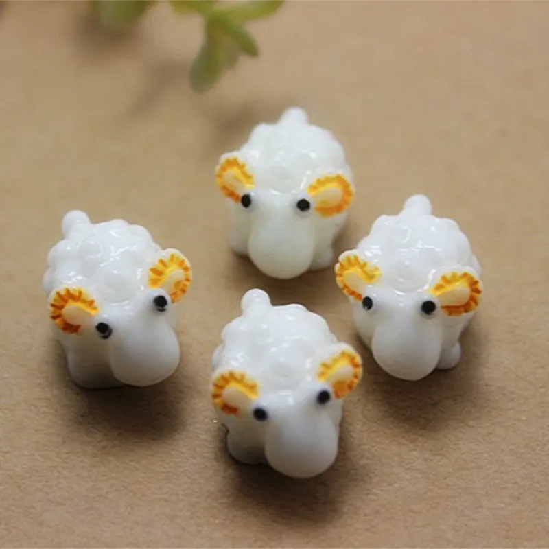 10pcs Kawaii Mini Sheep Animals Home Micro Fairy Garden Figurines Miniatures Decoration DIY Accessories 18*13*13mm | Дом и сад