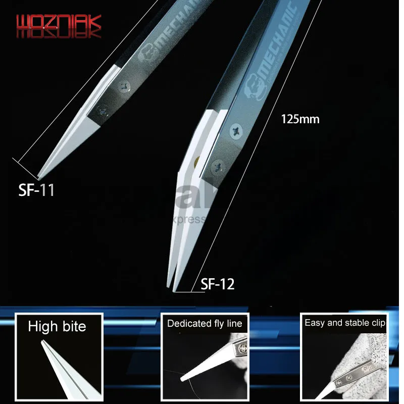 Механический белый керамический Пинцет SF Новый для летающей проволоки