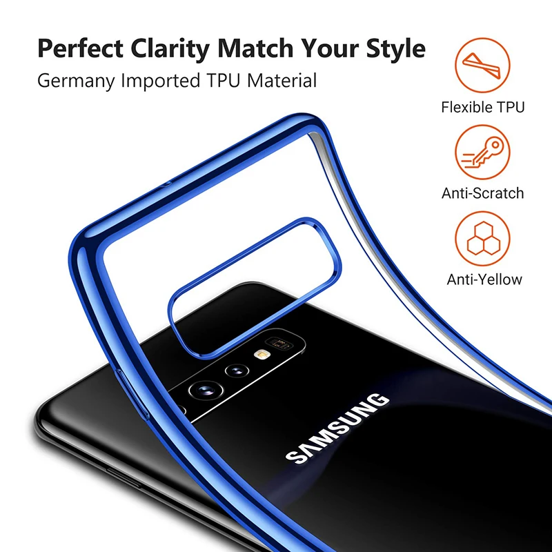 Gourde armor чехол для Samsung Galaxy S10 Plus S10e TPU прозрачный противоударный телефона задняя