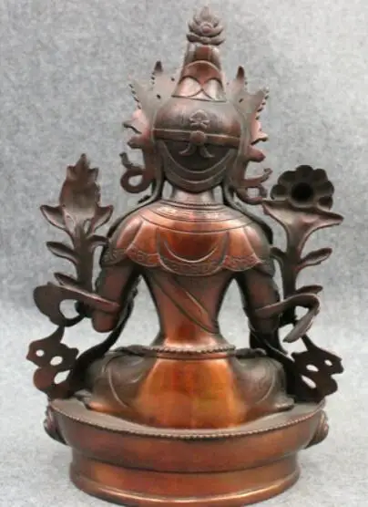 12 &quotTibet Pure Bronze Templo Tara Branca Buda Kwan yin | Дом и сад