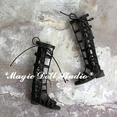 [MG696] Neoblythe кукла обувь# ручная работа Campagus кожаная обувь подходит для Blyth кукла azone обувь в розницу - Цвет: Черный