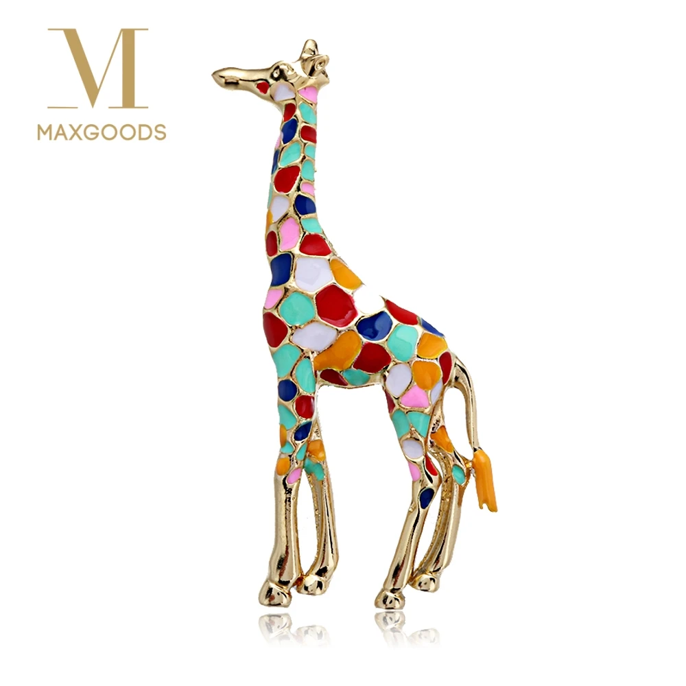 Модный эмалевый жираф женская брошь в виде милых животных модные украшения