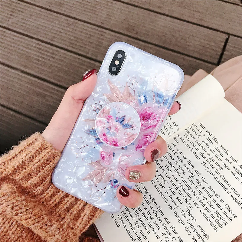 Телефон чехол для iPhone 6 S 7 8 9 плюс X XS MAX XR Горячие в виде ракушки узор Графический