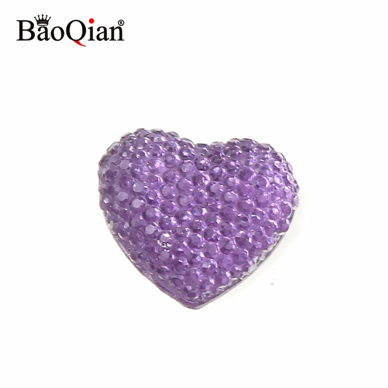 Purple 10 шт. DIY смешанные смолы Гипсофилы сердце украшения ремесла Кабошоны для скрапбукинга Fit телефон украшения Аксессуары - Цвет: Purple