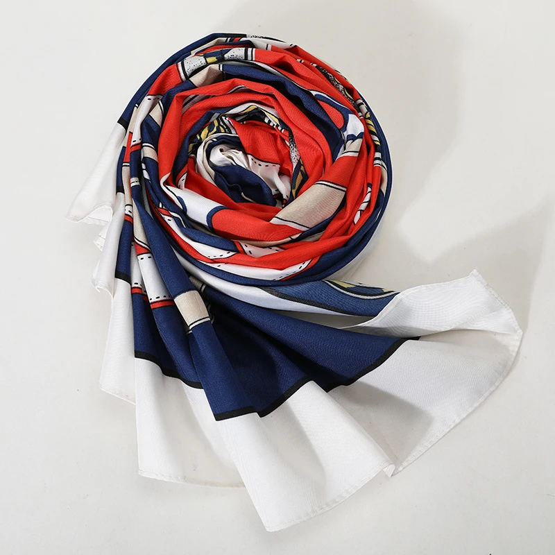 

[FEILEDIS] 2019 100% Silk Scarf Women Large Shawls Print Stoles Square Bandana Luxury Brand Kerchief Scarf Female 130*130 ASN14