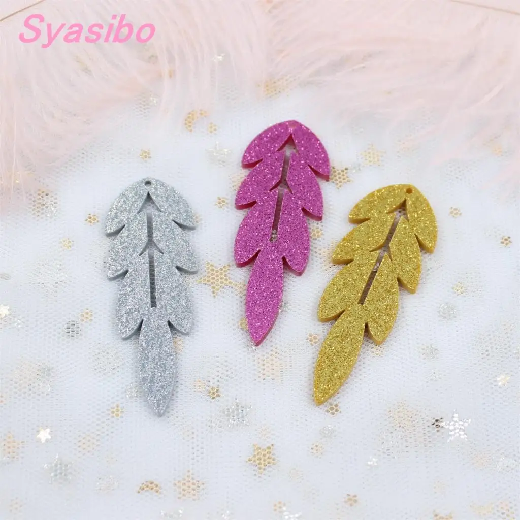 (4 шт./лот) искусственное кружево картонные листья для подвесок блестящая кожа