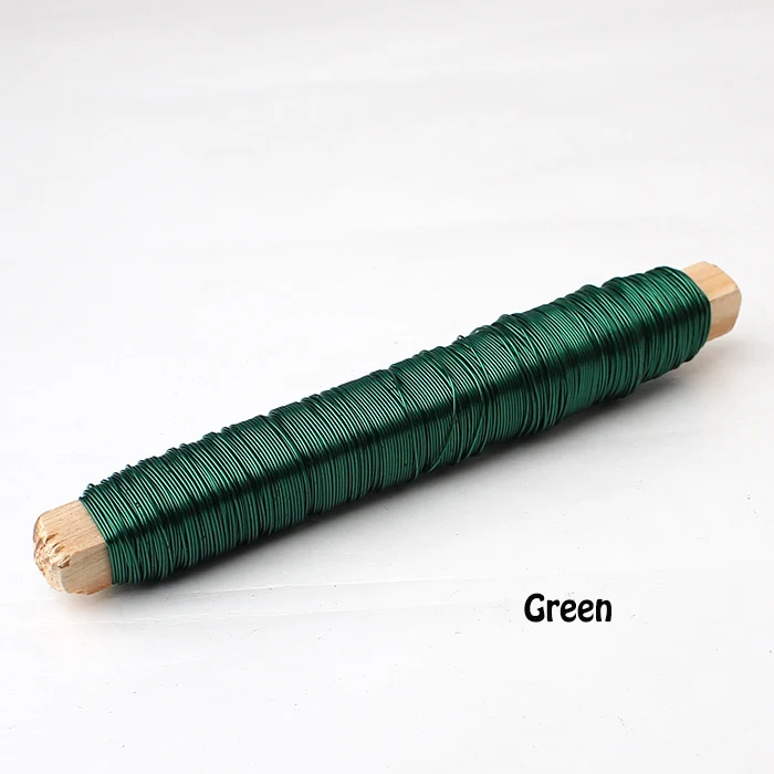 Green 0,5 мм, 24 калибра, красный, синий, серебристый, золотой цвет, без ржавчины, железная проволока для ювелирных изделий, мягкий анодированный, 50 метров, Проволочная катушка, компоненты - Цвет: Green