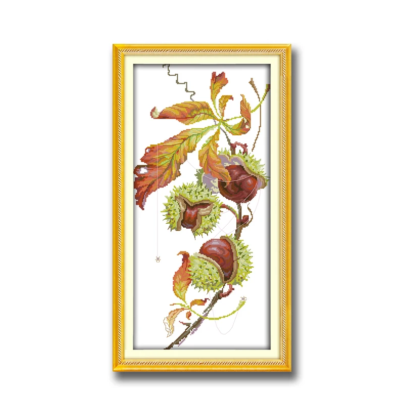 Каштановое дерево домашний декор diy напечатанный на холсте Набор для рукоделия DMC