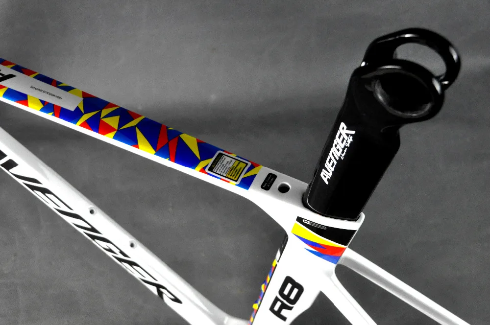 Углерода дороги AERO кадра Мститель R8 велосипед фреймов с Seatpost& 700C вилка 47 см BSA открытый изделия для велоспорта