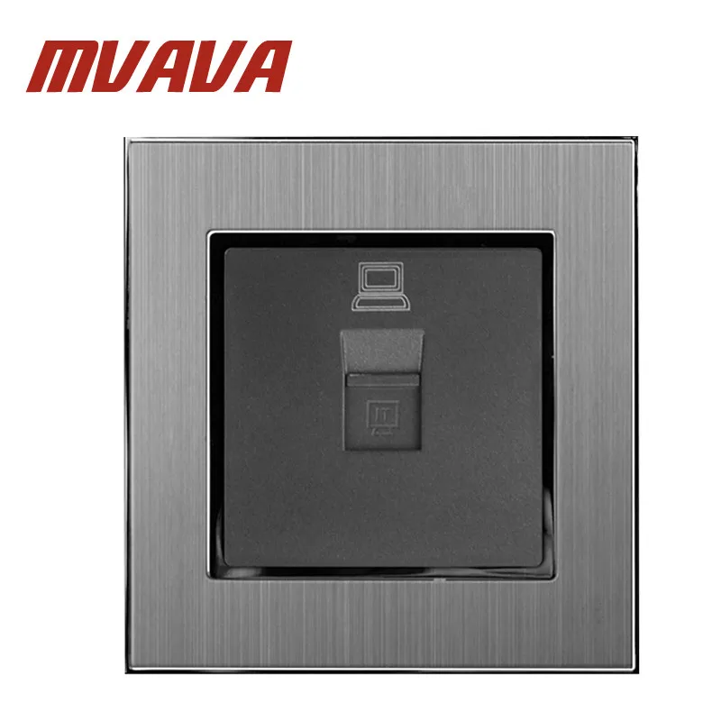 MVAVA разъем для передачи данных 110 250 В атласная металлическая рамка