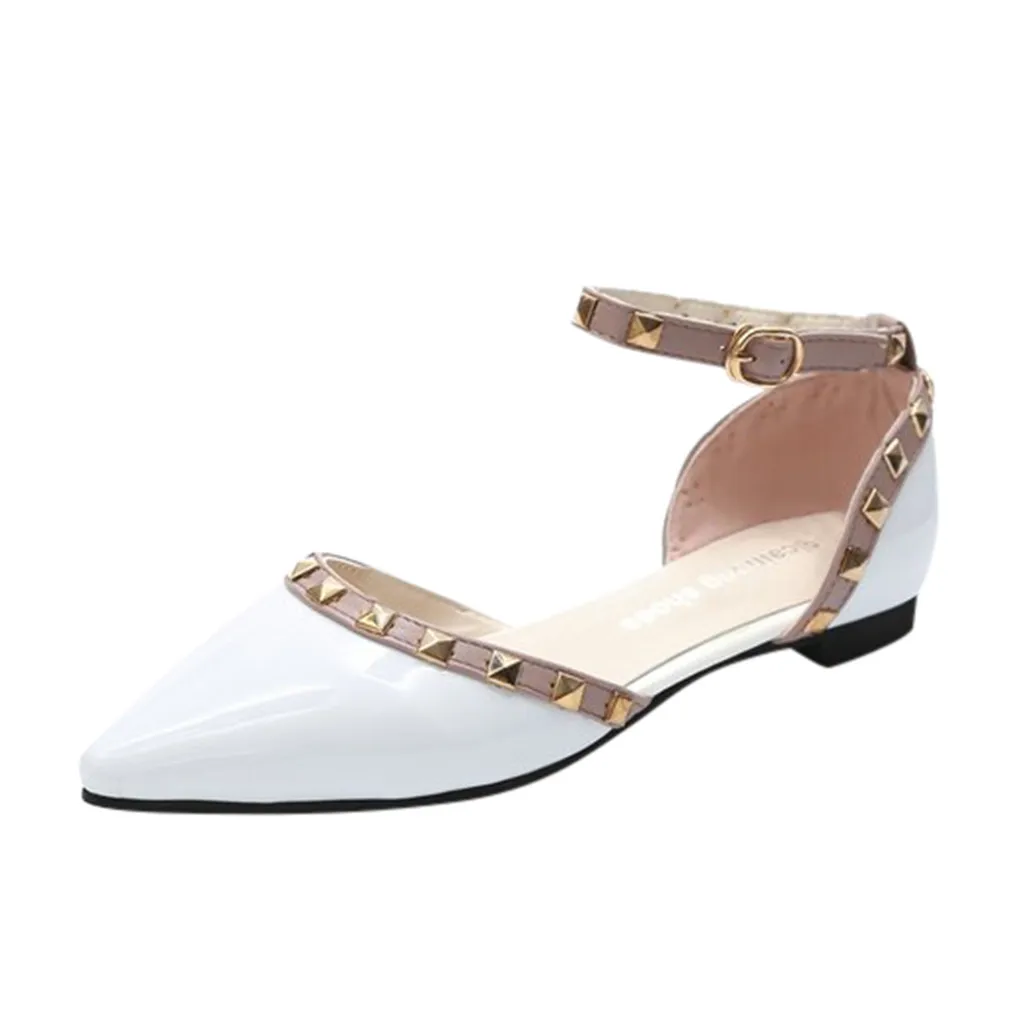 YOUYEDIAN/Женская обувь женские босоножки ярких цветов с острым носком на низком