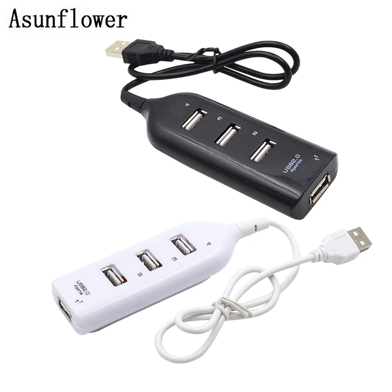 Портативный USB разветвитель Asunflower 4 порта 2 0|USB-хабы| |