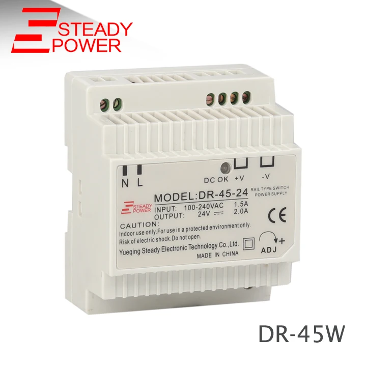Meanwell style DR 45 24 LED din рейка 24vdc 2a блок питания Трансформатор 110 В 220 AC в DC 2A Вт