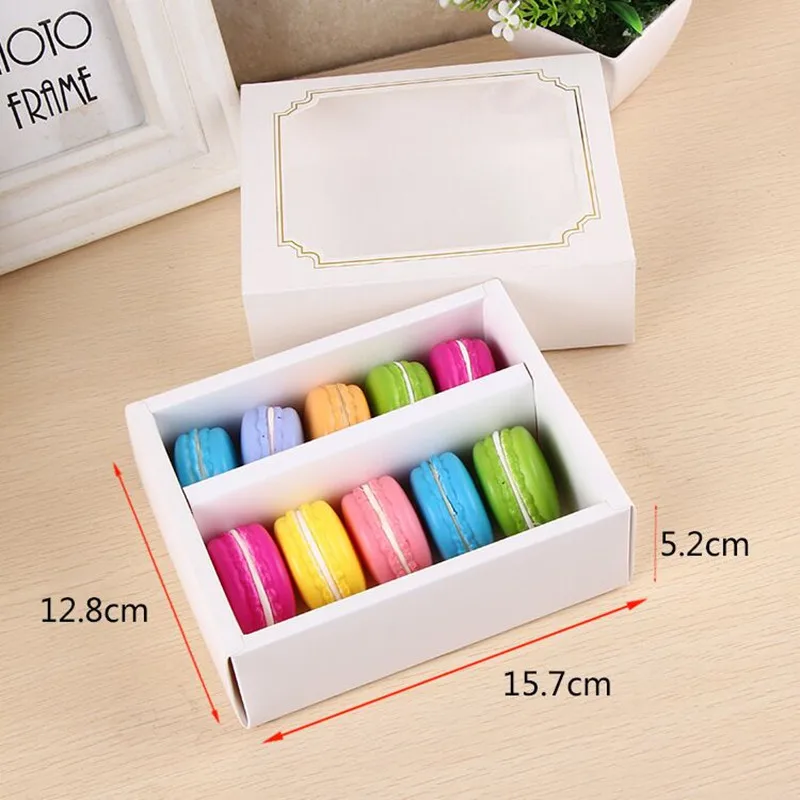 Новый DIY милый и красивый 20 шт 15 5x12 5x5 см ручной торт коробка окно Макарон простой