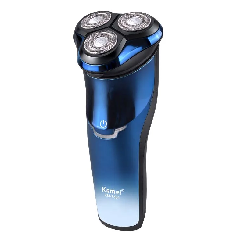 Kemei KM-7350 3D электробритва с тройными плавающими головками для бритья